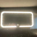 3 Led Light Modes Stepless Dimming Visor Makeup Mirror Rechargeable Touch Sensor Cosmetic Mirror Large Screen Car Vanity Mirror