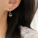 LIVVY New Fashion Korean Charm Drop Earrings for Women Trendy Simple Star Zircon Elegant  Jewelry Gifts