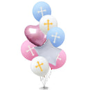 Balloon Easter Bless Cross Easter Balloons Party Easter Decoration Ballon Baptism Forked Holy Communion Favors Christen Decotion