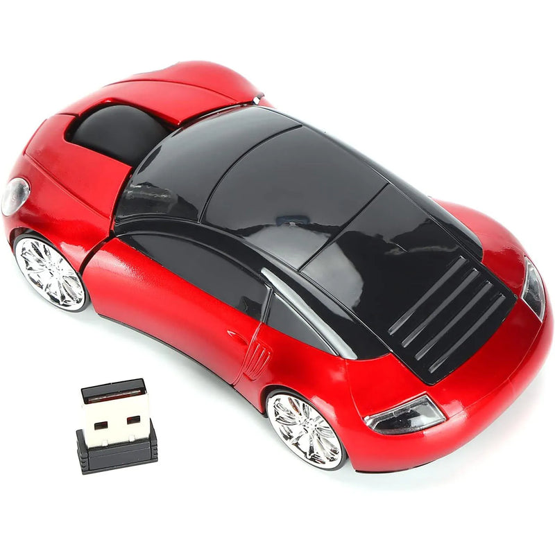 2.4G Wireless Mouse Car Mouse, Wireless Mouse Car Shape Ergonomic Optical Cordless Mice with USB Receiver Mause for PC Office