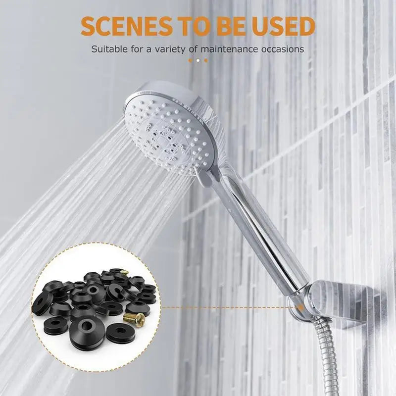 58 Pcs Faucet Washers Kit Flat Beveled Rubber Plumbing Faucet Seal Washer Rubber O-ring for Kitchen Tap or Bathroom Sink Leak