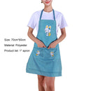 Kitchen Apron Home Cleaning Tools Double Pocket Cartoon Rabbit Adults Lady Women Apron Easter Cotton Linen Household Supplies