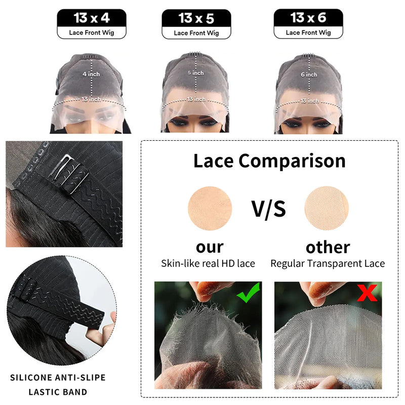 30 32 Inch 4/27 Highlight Straight Wigs Human Hair Lace Frontal Wig HD Lace Wig 13X6 Human Hair 13X4 Lace Front Remy Wig 180%