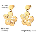 Skyrim Women Girls Flower Stud Earring Stainless Steel Gold Color Bohemian Drop Earrings Korean Fashion Jewelry Christmas Gift