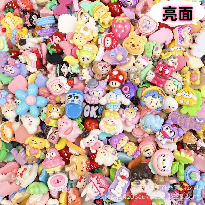 Sanrio Anime 3D Decoration Sticker Cute Cartoon Kuromi Melody DIY Phone Case Water Cup Accessories Material Pack boys Girl Gift