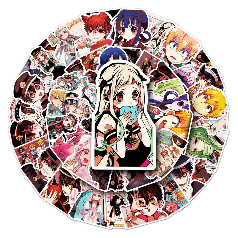 50pcs Toilet-bound Hanako-kun Series Graffiti Stickers Suitable for Helmet Desktop Wall Decoration DIY Sticker Pack Wholesale