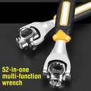 52 In 1 Socket Wrench Rotary Spanner Work with Spline Bolts 360 Degree Rotation Spanner Universal Furniture Car Repair Hand Tool