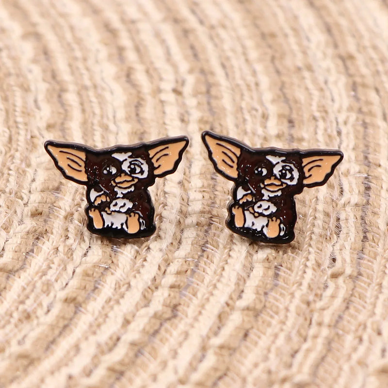 Monsters Piercing Earrings Cartoon Kawaii Cute Stud Earrings for Woman Girls Kids Fashion Jewelry Gift Accessories