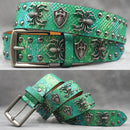 Rivet PU  Leather men's belt Fashion alloy belts Buckle luxury brand jeans belts for men business belt female belt