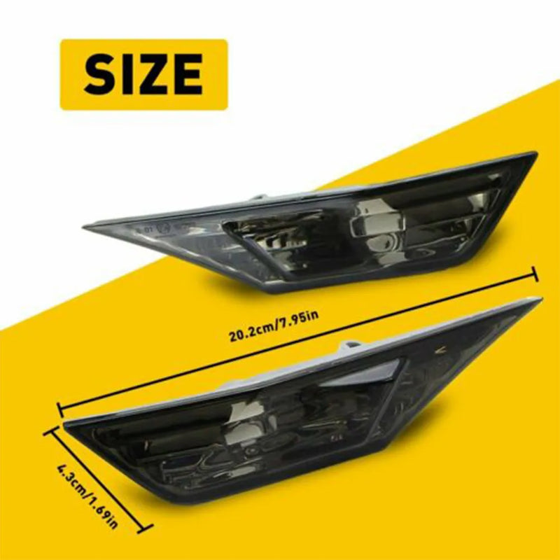 2pcs Car Turn Signal  Light For Honda Civic 2016-2021 IP68 Waterproof turn signal width light modified  black with LED bulb