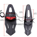 Motorcycle 12 LED Rear Fender Brake Tail Light For Off Road Enduro Dirt Bike Universal Wheel Cover Mudguard Rear Mud Guard