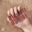 Semi Cured Gel Nails Art Stickers Fashion Solid Color Manicure Decal UV LED Lamp Need Gel Nail Decals Nail Sticker Decoration