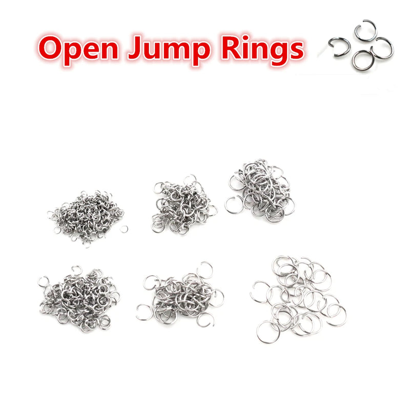 Open Jump Rings 200pcs/lot 3 4 5 6 7 8 10 mm Open JumpRings for DIY Jewelry Making Necklace Bracelet Findings Connector Supplies