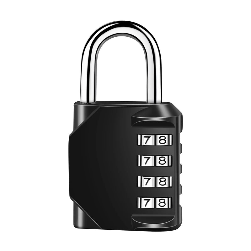 1 Pack 4 Digit Combination Lock, Locker Lock, Padlock Outdoor Indoor, Waterproof Design, for School, Gym Or Sports Locker, Toolb