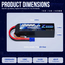 2pcs Zeee 3/4S Lipo Battery 14.8V 120C 10000mAh Softcase with EC5 Plug for RC Car Tank Truck Train FPV Drone RC Racing Parts