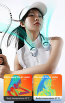 Rotor Neck Hanging Portable Fan, USB Rechargeable Adjustable Bladeless Turbo Cooling Fan for Dorm Home Outdoor