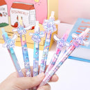 Sanrio 48pcs Press Gel Pen Cartoon Kuromi Cinnamoroll Hello Kitty Students Learn Stationery 0.5mm Black Exam Pens Exquisite Gift