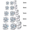 Real 0.1-3CT Test Passed Moissanite Diamond Stud Earrings for Women S925 Silver Platinum Plated Bride Wedding GRA Fine Jewelry