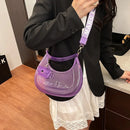 Fashion Half Moon Shoulder Bag For Women 2025 Summer Waterproof PVC Transparent Crossbody Bag 8 Colors Jelly Mobile Phone Purse