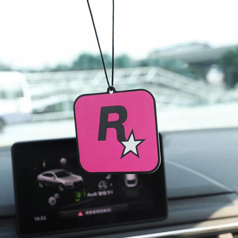 2Pcs Car Rockstar Fragrance Tablets Car Interior Pendant Pendant Air Freshener Aromatherapy Essential Oil Hanging Decoration