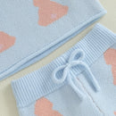 Adorable Baby Girls Easter Outfit with Bunny Print Knit Short Sleeve Top and Elastic Shorts Set - 2 Piece Cute Clothing