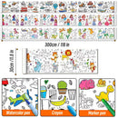 3M Children Drawing Roll DIY Sticky Color Filling Paper Coloring Paper Roll For Kids DIY Painting Drawing Early Stationery Toys