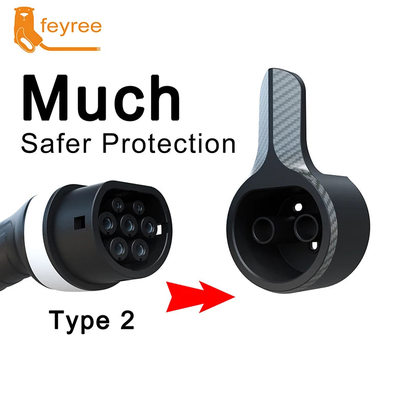 feyree EV Charger Holder Holster Dock For Electric Vehicle Type 2 Charging Cable Extra Protection Leading Wallbox