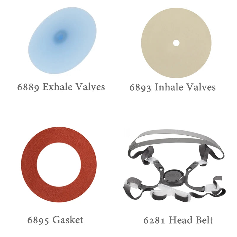 6200 Mask Accessories 6281 Head Belt Buckle 6893 Inhale Valves 6895 Gasket 6889 Replace For 6200/7502/6800 Respirator