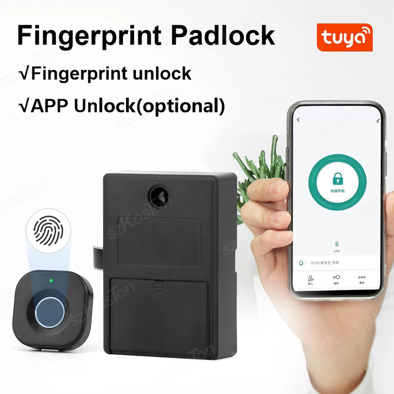 Tuya Smart Home Cabinet Drawer Lock Biometric Fingerprint Digital Electronic Lock Privacy File APP Unlock Security Protection