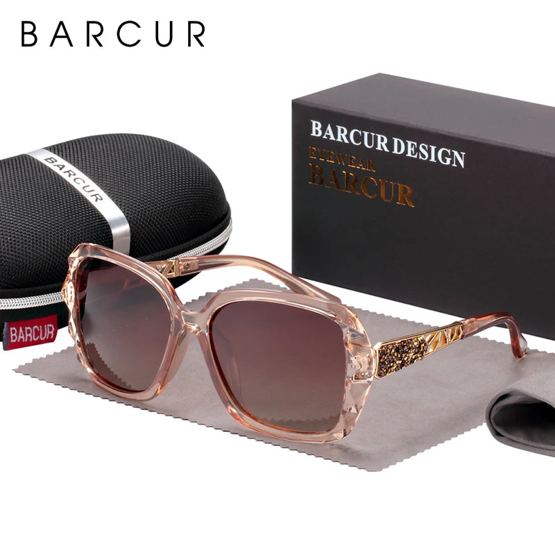 BARCUR Polarized Sunglasses Women UV400 Lady Fashion Gradient Sun Glasses for Women Eyewear Accessory