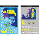 Merry Christmas Elk Snowman Santa Claus Stickers Glass Window Electrostatic Sticker Christmas Decorations For Home Xmas Ornament