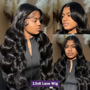 30 40 Inch Body Wave 13x6 HD Transparent Lace Front Human Hair Wigs Brazilian 200 Density 13x4 Frontal Wig Pre Plucked For Women