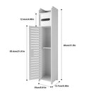 Bathroom Cabinet 3 Tier Storage Cabinet Organizer with Door Bathroom Furniture Free-standing Toilet Storage Cabinet