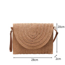 Summer Beach Straw Clutch Bag Cute Crossbody Bag for Women Travel Shoulder Bags Purse Ladies Casual Wicker Handbags