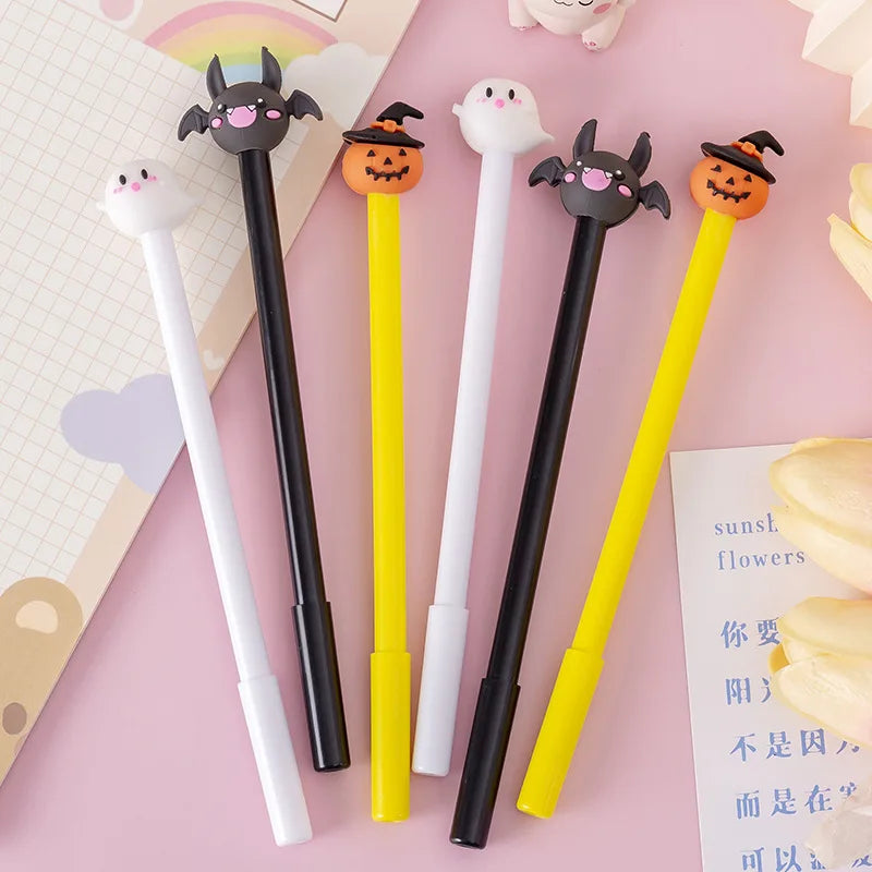 1 Pieces Lytwtw's Stationery Cute Cartoon Halloween Pumpkin Cushaw Gel Pen School Office Kawaii Supplies Creative Gift Pens