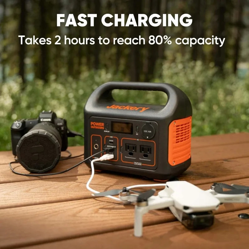 Jackery Portable Power Station Explorer 300, 293Wh Backup Lithium Battery, 110V/300W Pure Sine Wave AC Outlet, Solar Generator
