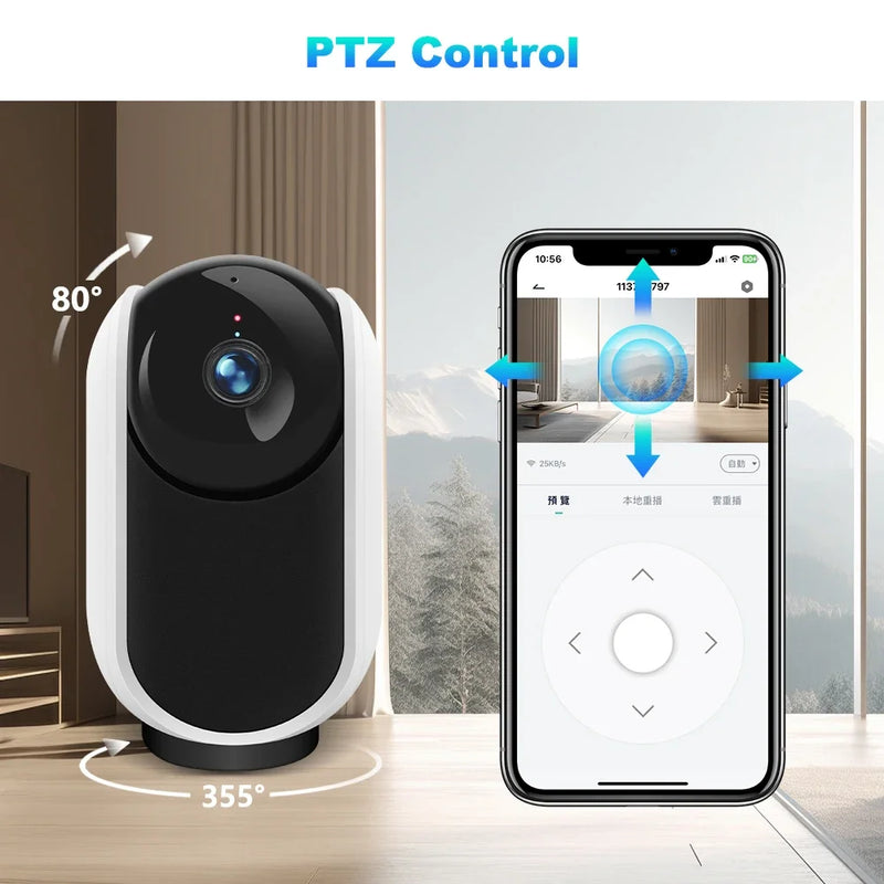 CloudEdge APP 3MP WiFi Indoor Wireless Motion Tracking Private Mode Security ONVIF CCTV Surveillance PTZ IP Camera Alexa Google