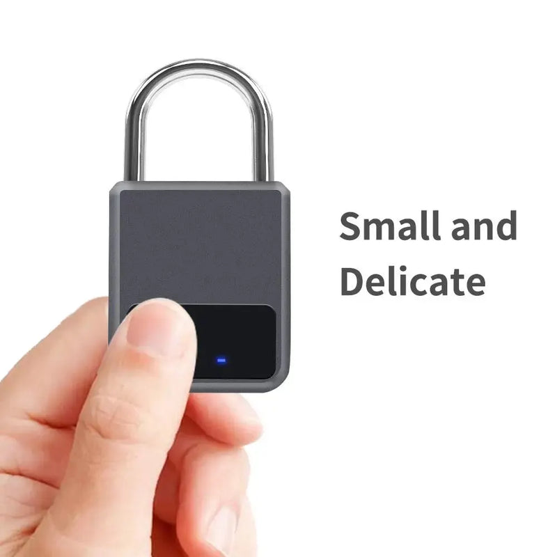 Smart Portable Fingerprints Tuya APP Pad Lock With USB Key Support for Emergency 1year Use after One Time Charge