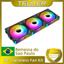 TEUCER JM-1 Fan Kit 3 in 1 ARGB Mirror Cycle Light Effect 4Pin PWM 800-2000RPM Water Cooling 360mm Wireless PC Cooler Fan
