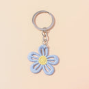 Lovely Handmade Knitted Flower KeychainCrocheted Key Rings for Women Girls Handbag Pendants Charms DIY Jewelry Gifts