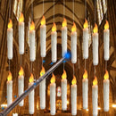 Floating LED Candles with Magic Wand Remote Control Flameless Remote Taper Electronic Candle Christmas Party Decor Candle Lights