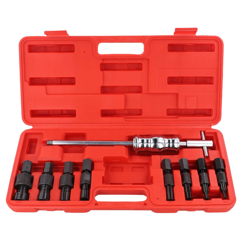 Podofo 9pc Blind Hole Inner Bearing Puller Set Remover Slide Hammer Internal Kit 8-32mm