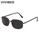 VIVIBEE Klassische Herren-Sonnenbrille im Rechteck-Stil, polarisiert, Retro-Quadrat, polarisierende Sonnenbrille für Herren, UV400-Brille