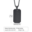 Waterproof Stainless Steel Dog Tag Necklaces for Men BFF Jewelry,Free Custom Birthday Graduation Father's Day Gifts to Him