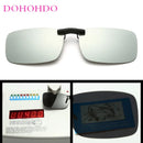 DOHOHDO 2023 Neue randlose polarisierte Clip-On-Sonnenbrille für Damen und Herren Sport Photochrome Gläser Blendschutz-Sonnenbrille Nachtsicht