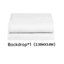 Background Stand 240CMx400CM with Green Screen Wall and Clip Photography Backdrop Frame For Living Video Recording Changing Room