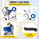 VEVOR Airless Spraying Machine Professional Ultra Silent Wall Paint Spray Gun 3000PSI-Pressure 2L/Minute-NoLoad Displacement
