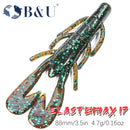 B&U 5pcs 88mm Craw Baits Floating Shrimp Softbait Soft Lure Wobbler Bass Artificial FishingTackle Artificial Pesca