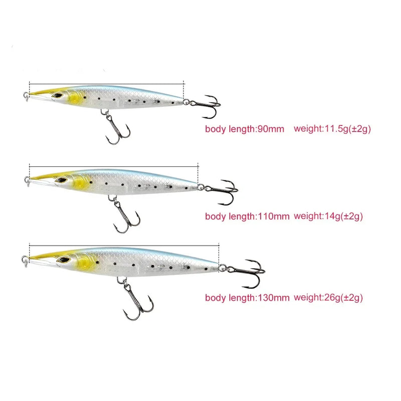 Fangbait topwater pencil lures stickbaits asturi 130 leurre de surface saltwater Bar lure 110mm 130mm for bonitos seabass Baits