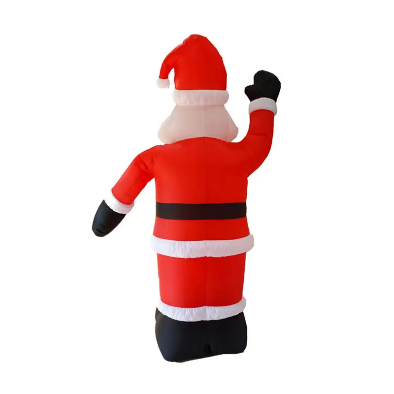 Santa Claus Waving Hand 1.8m Inflate Model Christmas Decoration Glowing Doll Cartoon Giant LED Lamp Party Gifts Outdoor Lawn